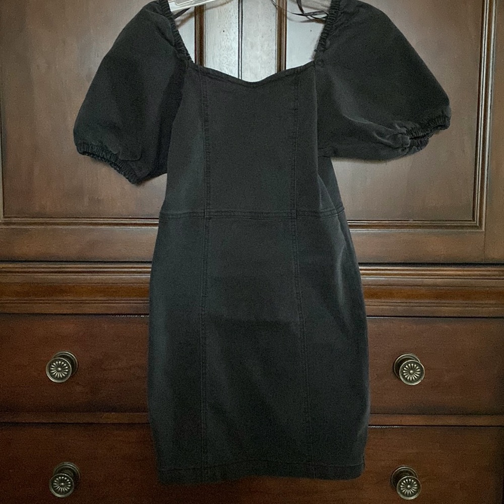 ⭐️ NWOT ⭐️ SMALL black denim puff sleeve Madden Girl dress,  SMALL … SO CUTE!!!!
